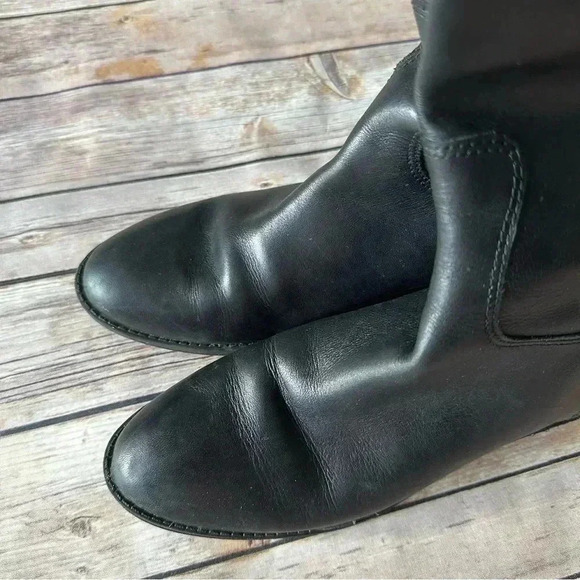 Sam Edelman Tall Riding Boots Black Leather Sz 7 - Picture 7 of 10